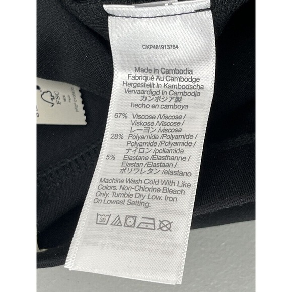 Madewell Knit Kick Flare Ponte Pants Womens XL High Rise Stretch Black Pull On - Picture 8 of 9